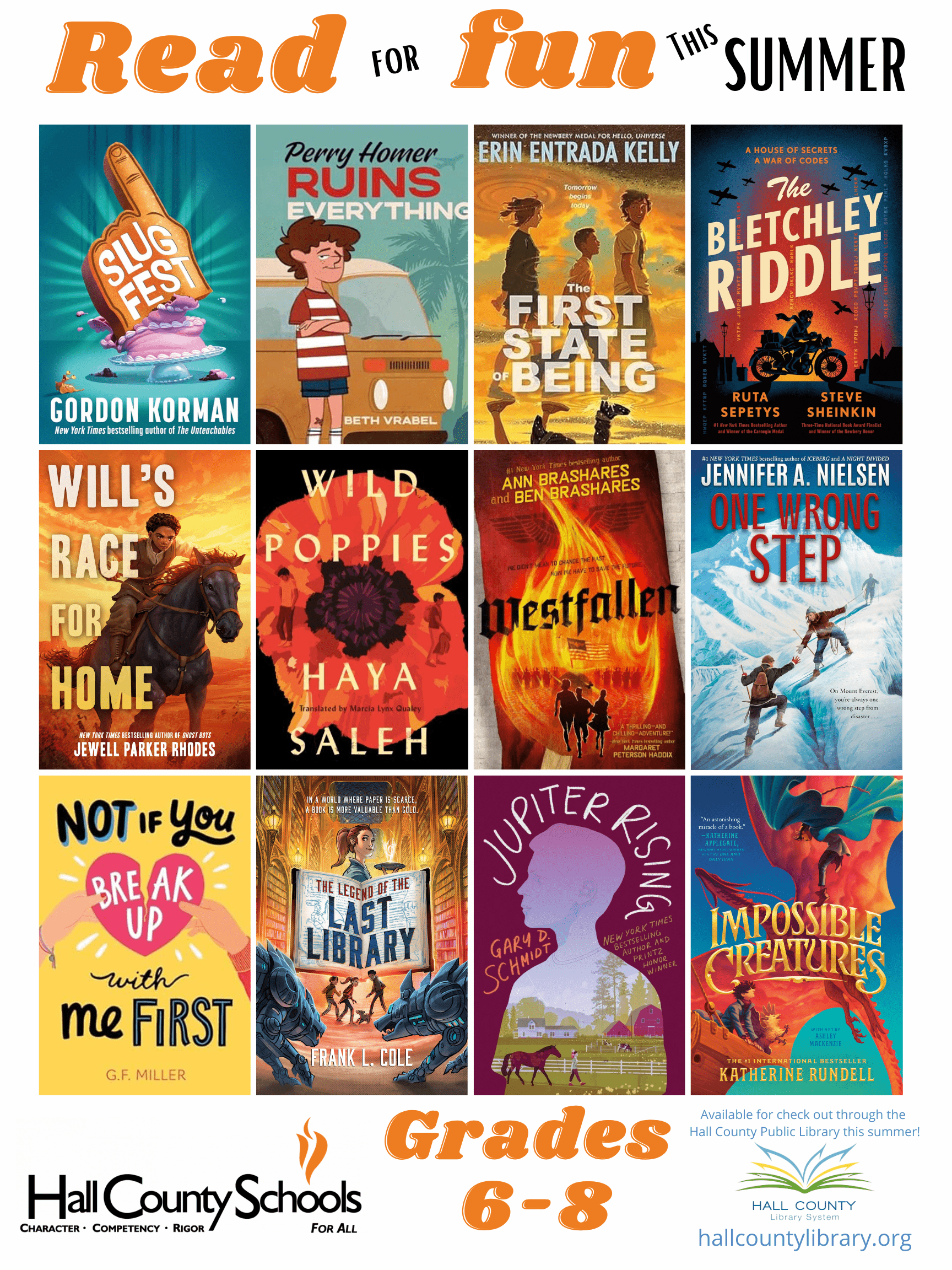Middle School Summer Reading Suggestions